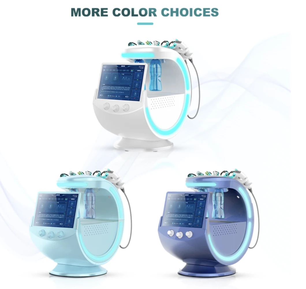 Smart Iceblue Skin Analyzer+Diamond Dermabrasion Oxygen Skin Cleaning Skin Hydro Facial Rejuvenation Skin Analysis Machine