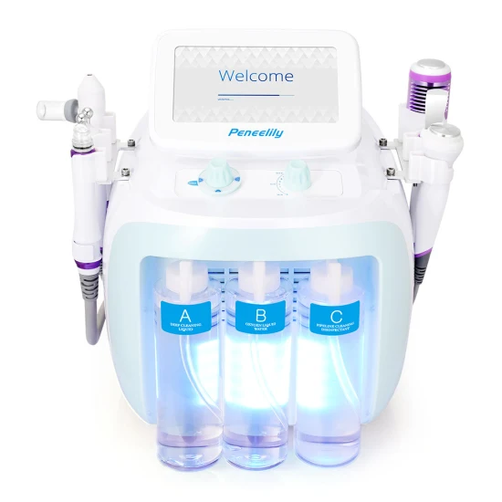 6 in 1 Korea Aqua Peeling Machine Hydro Oxygen Facial Diamond Dermabrasion Machine H2O2 Hydrafacials Machine