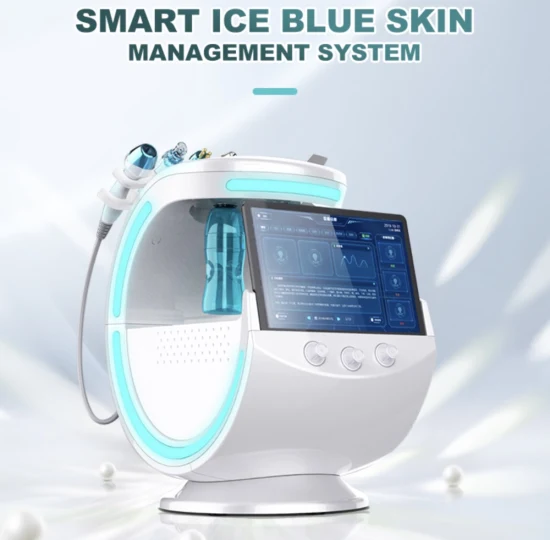 Smart Iceblue Skin Analyzer+Diamond Dermabrasion Oxygen Skin Cleaning Skin Hydro Facial Rejuvenation Skin Analysis Machine